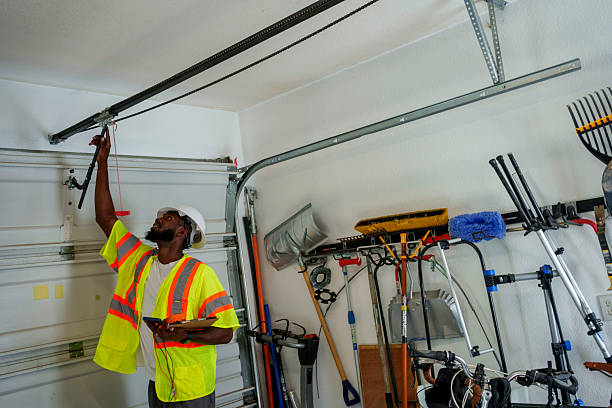 Professional Garage Door technician working in Maple Heights, OH